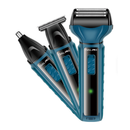 Barbeador Elétrico 3 em 1 – recarregável, para barba, nariz e orelha - ROUTCHERS