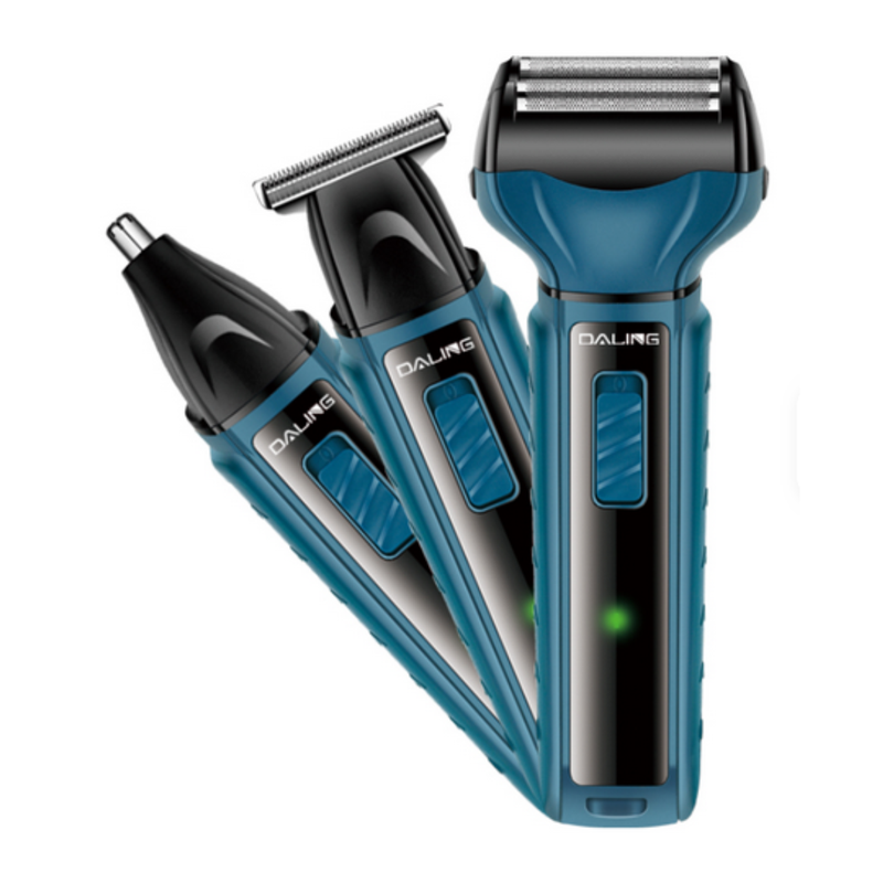 Barbeador Elétrico 3 em 1 – recarregável, para barba, nariz e orelha - ROUTCHERS