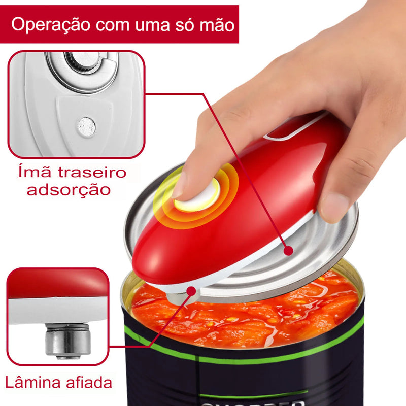 Abridor de Latas Elétrico: Abra Latas sem Esforço - ROUTCHERS -  ÚLTIMAS UNIDADES