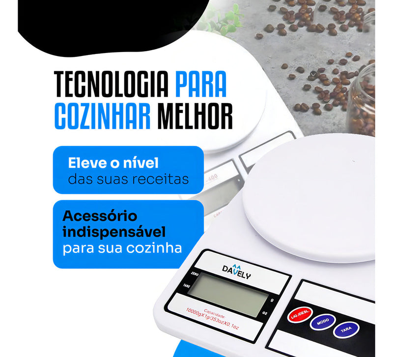 Balança Digital de Cozinha Precisão Cozinha 10kg Nutrição E Dieta, Até 10 kg, Escala 1 grama - ROUTCHERS